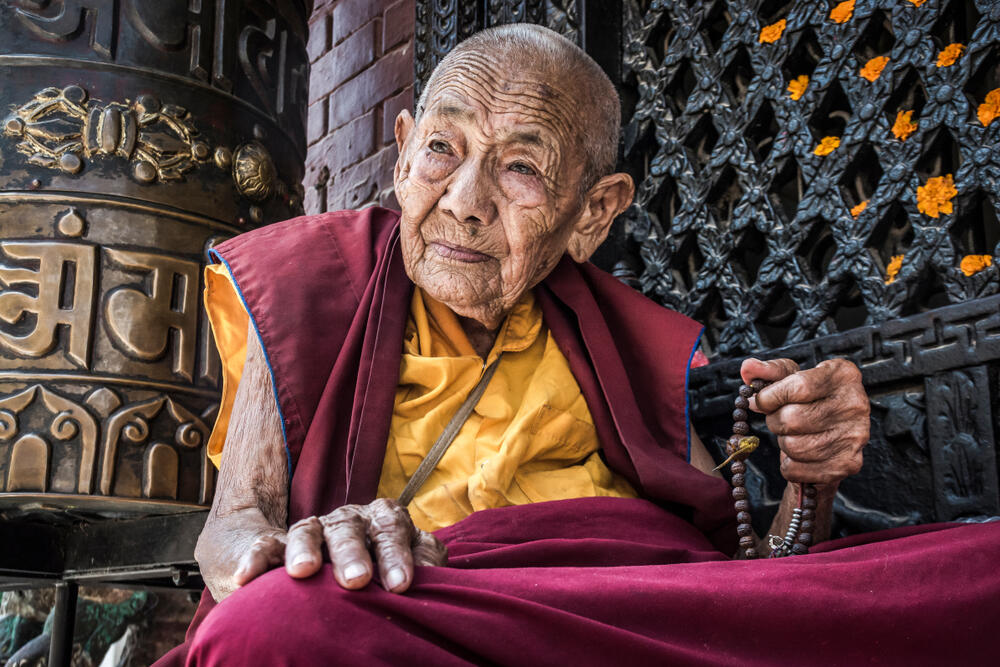 Tibetanski monasi, tibetanski monah, mudrac, Starac, mudrost